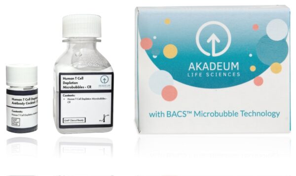 Akadeum Human T Cell depletion kit clinical ready, image of packages and kit