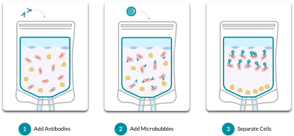 negative selection microbubbles